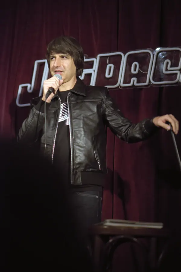 A comedian on the Jetpack stage